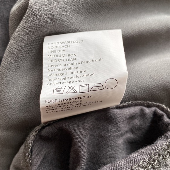 TINY Anthropologie - Mixed Fabrics Dress - Grey -M - Picture 10 of 11